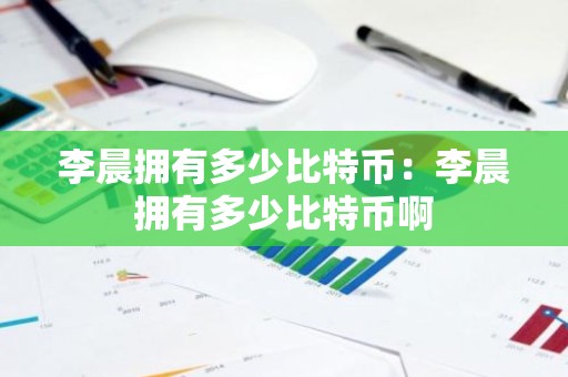 李晨拥有多少比特币：李晨拥有多少比特币啊
