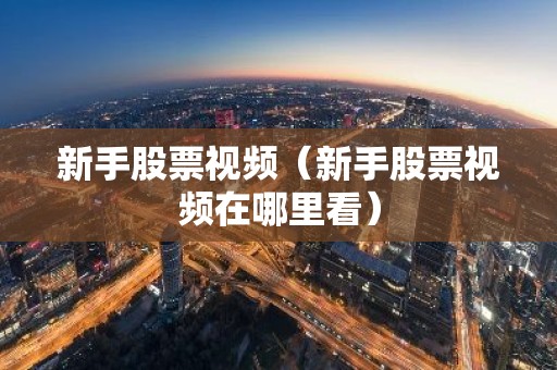 新手股票视频（新手股票视频在哪里看）