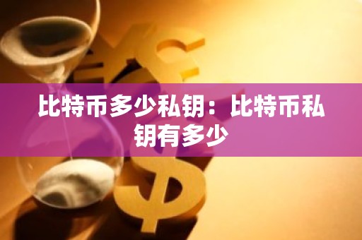 比特币多少私钥：比特币私钥有多少