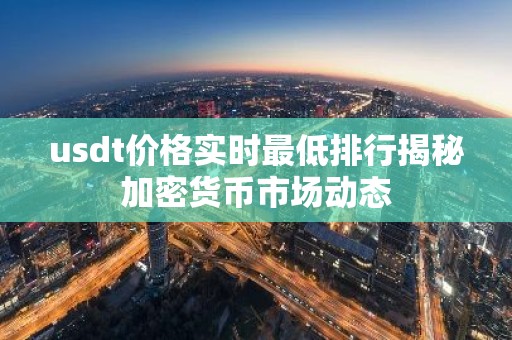 usdt价格实时最低排行揭秘加密货币市场动态