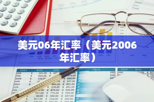美元06年汇率（美元2006年汇率）