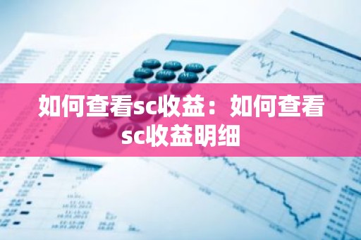 如何查看sc收益：如何查看sc收益明细