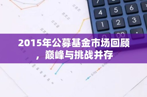 2015年公募基金市场回顾，巅峰与挑战并存