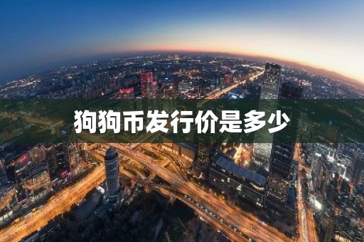 狗狗币发行价是多少