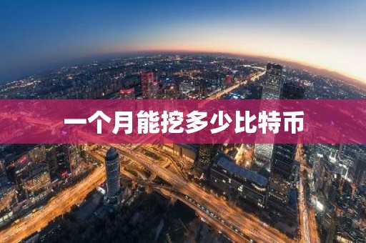 一个月能挖多少比特币