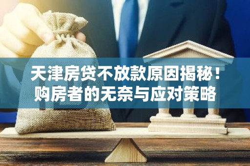 天津房贷不放款原因揭秘！购房者的无奈与应对策略