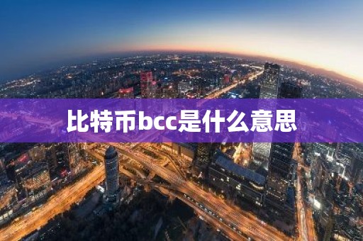 比特币bcc是什么意思