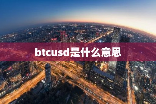 btcusd是什么意思