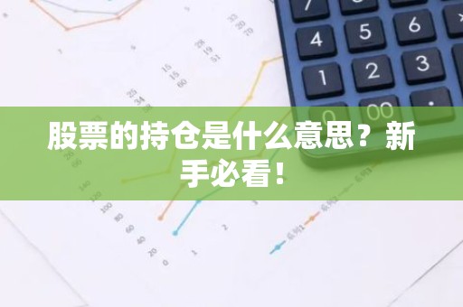 股票的持仓是什么意思？新手必看！
