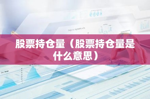 股票持仓量（股票持仓量是什么意思）