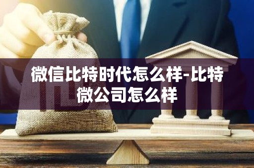 微信比特时代怎么样-比特微公司怎么样