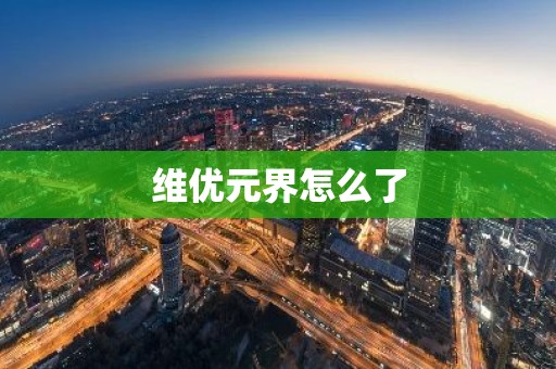 维优元界怎么了