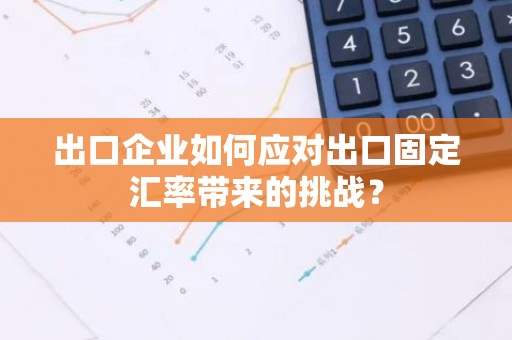 出口企业如何应对出口固定汇率带来的挑战？