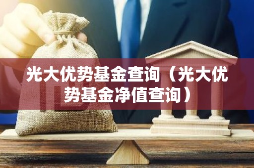 光大优势基金查询（光大优势基金净值查询）