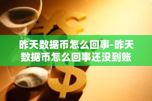 昨天数据币怎么回事-昨天数据币怎么回事还没到账