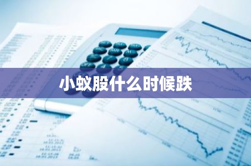 小蚁股什么时候跌
