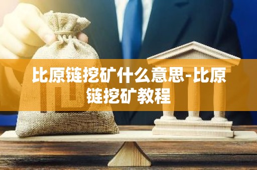 比原链挖矿什么意思-比原链挖矿教程
