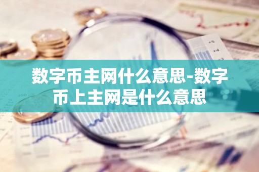 数字币主网什么意思-数字币上主网是什么意思