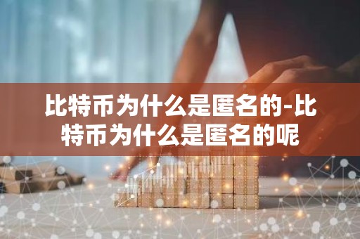 比特币为什么是匿名的-比特币为什么是匿名的呢