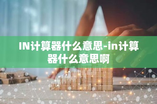 IN计算器什么意思-in计算器什么意思啊