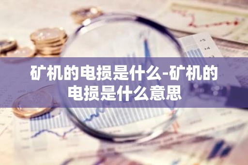 矿机的电损是什么-矿机的电损是什么意思