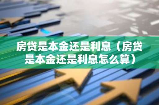 房贷是本金还是利息（房贷是本金还是利息怎么算）
