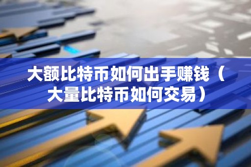 大额比特币如何出手赚钱（大量比特币如何交易）