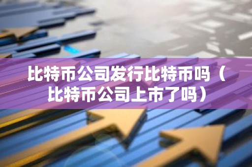比特币公司发行比特币吗（比特币公司上市了吗）