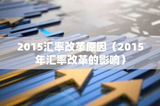 2015汇率改革原因（2015年汇率改革的影响）