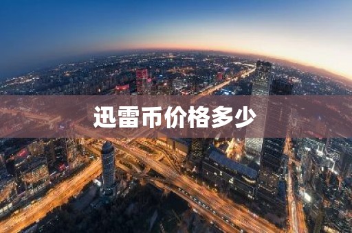 迅雷币价格多少