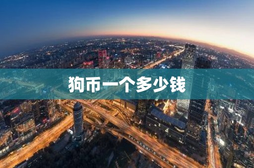 狗币一个多少钱