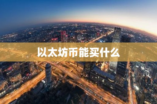 以太坊币能买什么