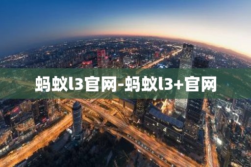 蚂蚁l3官网-蚂蚁l3+官网