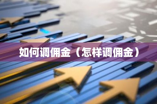 如何调佣金（怎样调佣金）