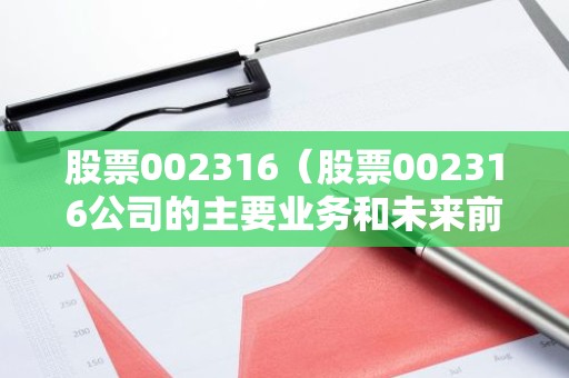 股票002316（股票002316公司的主要业务和未来前景是否有发展）