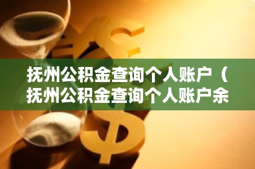 抚州公积金查询个人账户（抚州公积金查询个人账户余额）