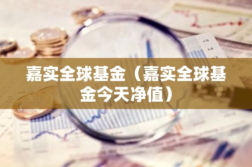 嘉实全球基金（嘉实全球基金今天净值）