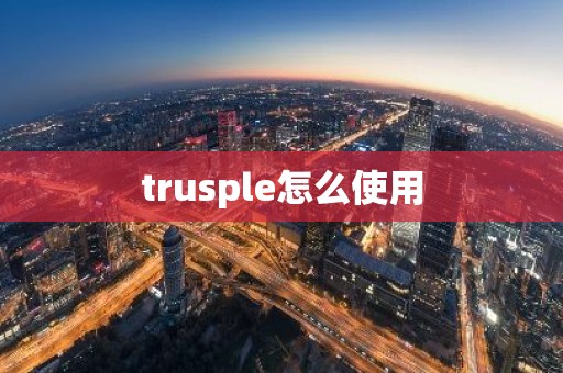 trusple怎么使用