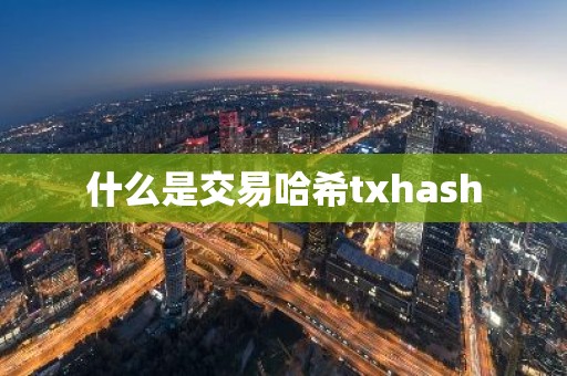 什么是交易哈希txhash