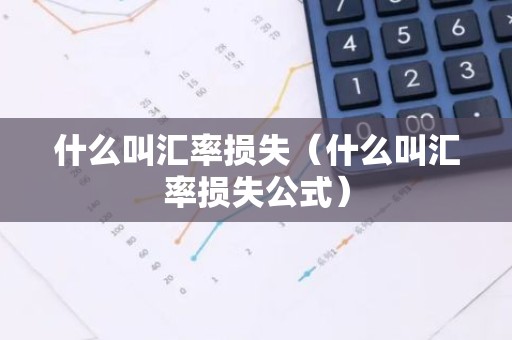 什么叫汇率损失（什么叫汇率损失公式）