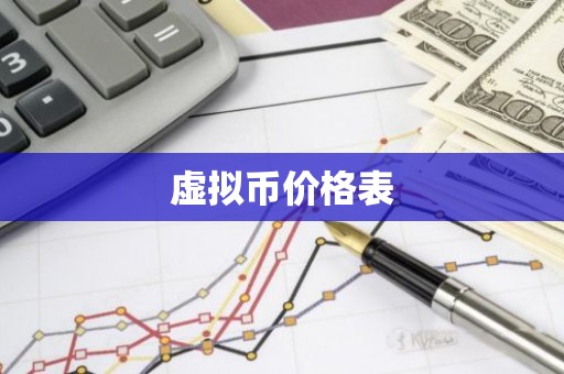 虚拟币价格表