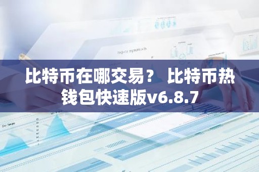 比特币在哪交易？ 比特币热钱包快速版v6.8.7