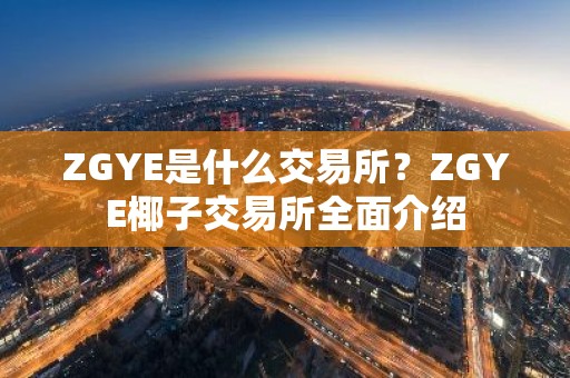 ZGYE是什么交易所？ZGYE椰子交易所全面介绍