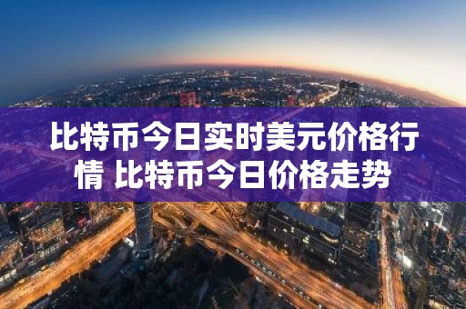 比特币今日实时美元价格行情 比特币今日价格走势