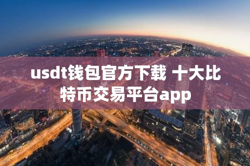 usdt钱包官方下载 十大比特币交易平台app
