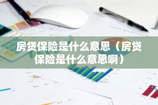 房贷保险是什么意思（房贷保险是什么意思啊）