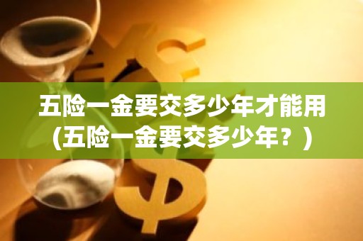 五险一金要交多少年才能用(五险一金要交多少年？)