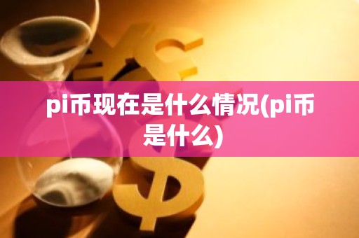pi币现在是什么情况(pi币 是什么)