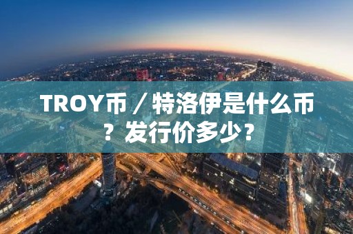 TROY币／特洛伊是什么币？发行价多少？