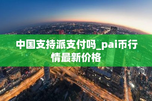 中国支持派支付吗_pai币行情最新价格
